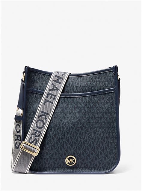 Luisa Large Signature Logo Messenger Bag 